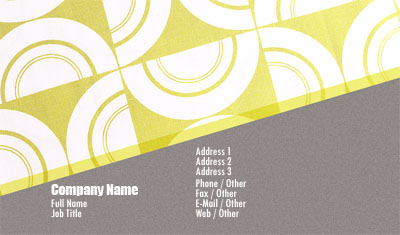 Yellow and Grey Circles Business Card Template