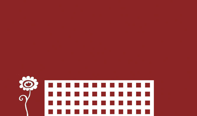 Red and White Floral Business Card Template Zurück Miniaturbild