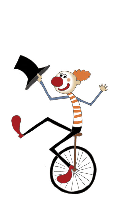 Clown Business Card Template Zurück Miniaturbild