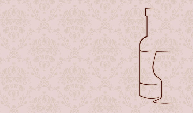 Wine and Filigree Business Card Template Zurück Miniaturbild