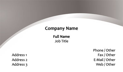 Silver and White Business Card Template
