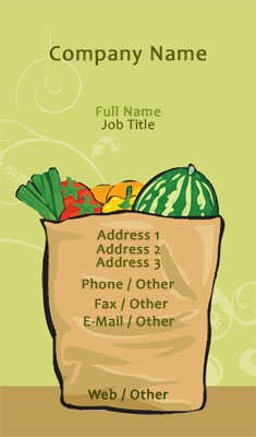 Produce Illustration Business Card Template