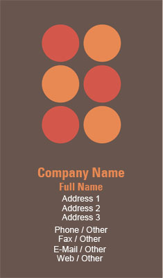 Orange Polka Dots Business Card Template