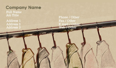 Dry Cleaner Business Card Template