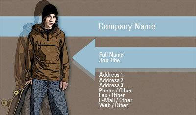 Brown and Blue Clothing Business Card Template