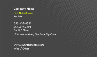 Grey and Green Gradient Business Card Template